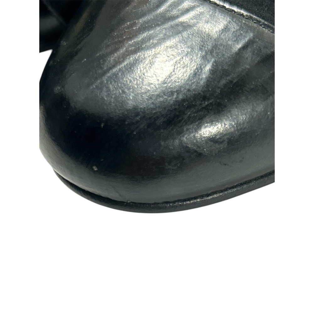 Brighton Bree Black Leather Slingback Heels Made in Italy Silver Hardware 8.5M - Picture 14 of 14